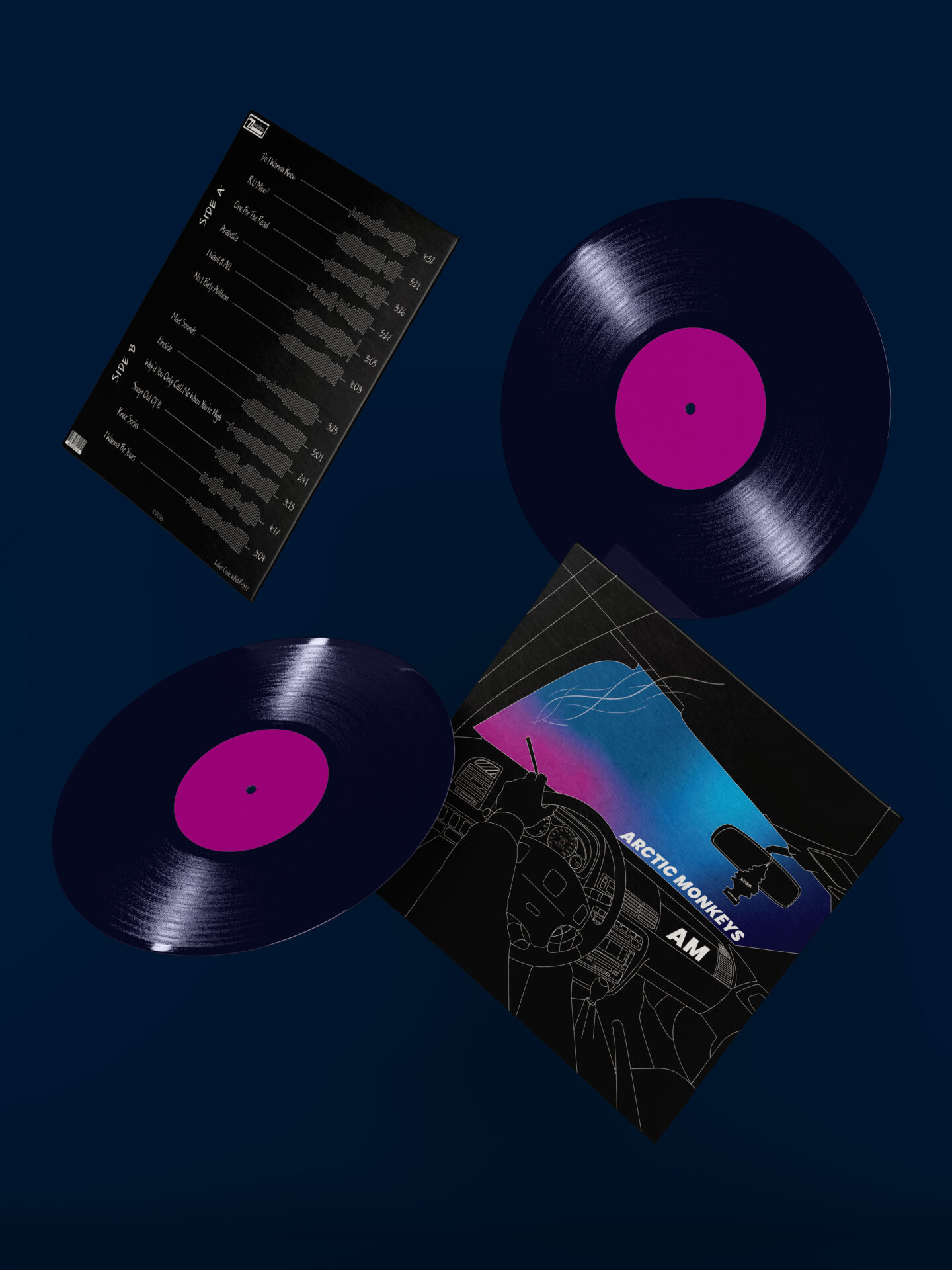Vinyl Record Mockup - Redesign for Arctic Monkeys AM album